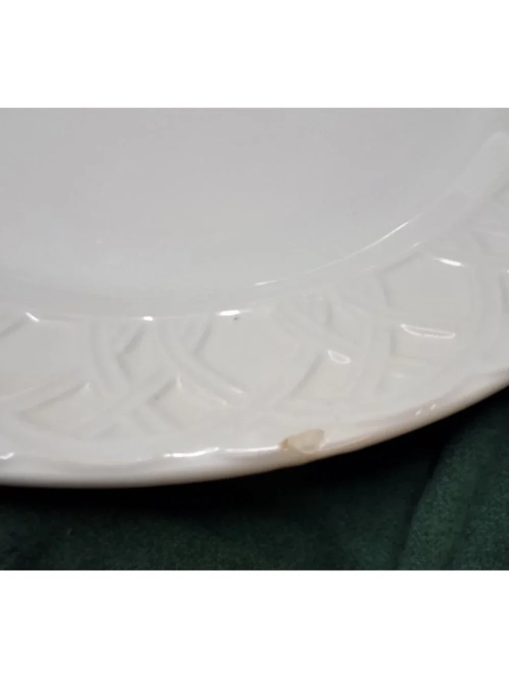 Pier 1 Imports Basket Relief dinner plate 2 Dinner Plates  Italy 12-Inch Cerami